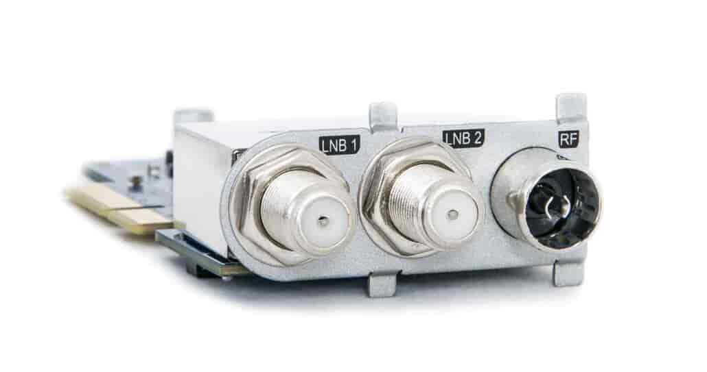 Dreambox Triple Hybrid tuner 2xDVB-S/S2 and 1 x DVB-C/T/T2 tuner.